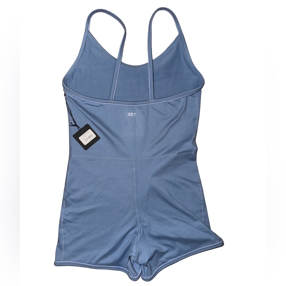 NWT SET Active Blue One-Piece Unitard Romper Bodysuit NWT - Picture 4 of 5